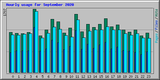 Hourly usage for September 2020