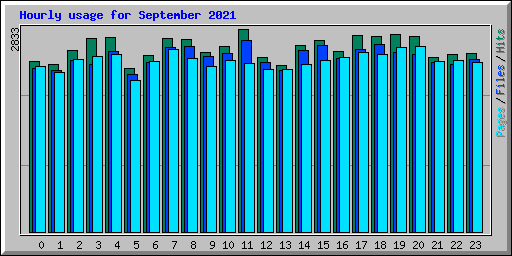 Hourly usage for September 2021