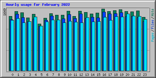 Hourly usage for February 2022